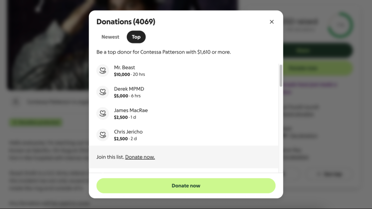 Mr Beast donates to GoFundMe for wrestler Syko Stu