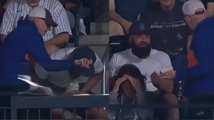 Grown Man Snatches Baseball From Elderly Fan