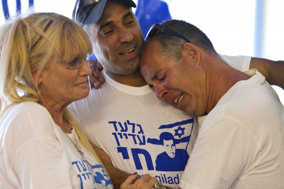 Israelis in Mitzpe Hila react after seeing Gilad Shalit on TV