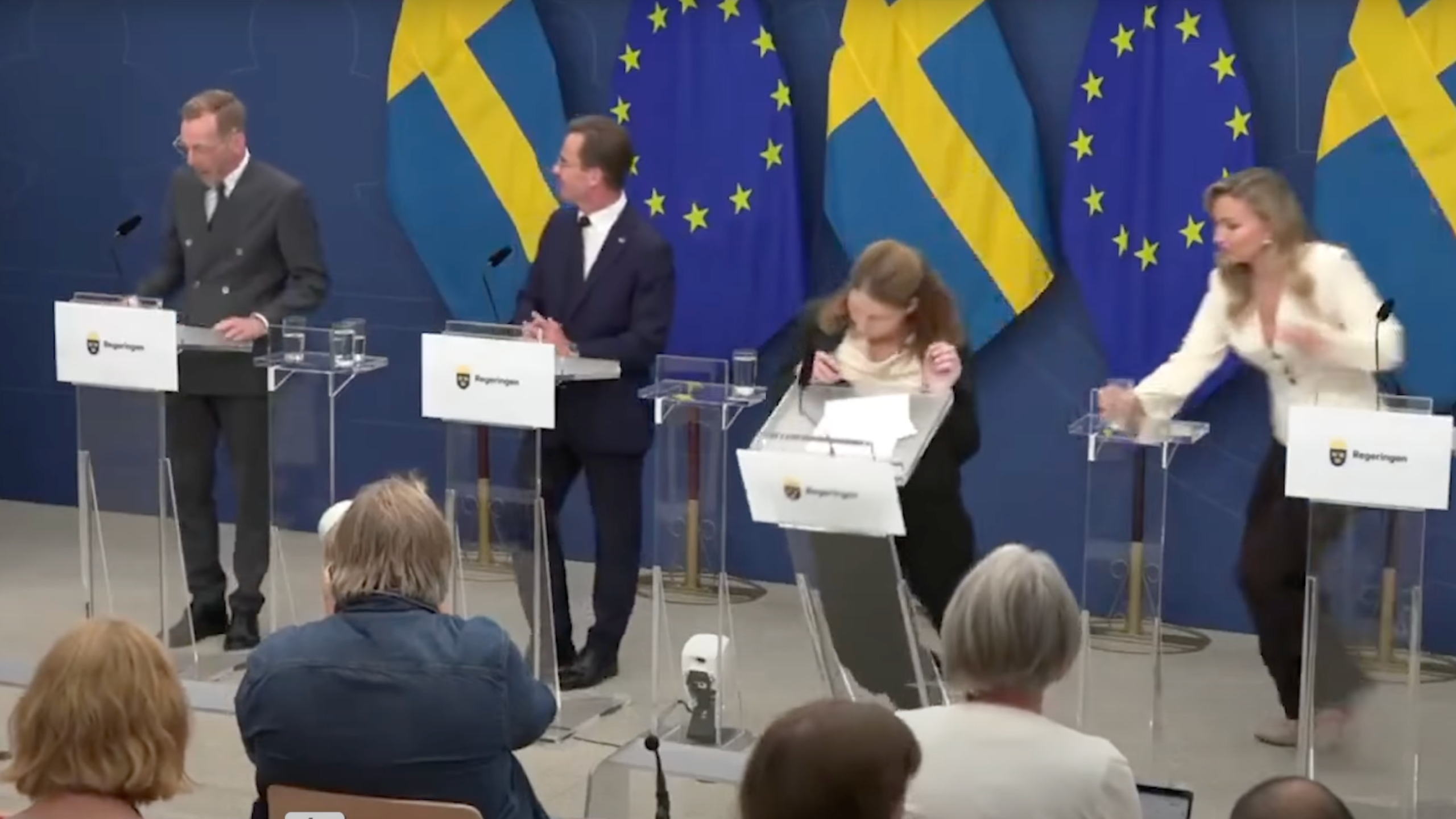 Newly-Appointed Swedish Official Collapses on Her First Day