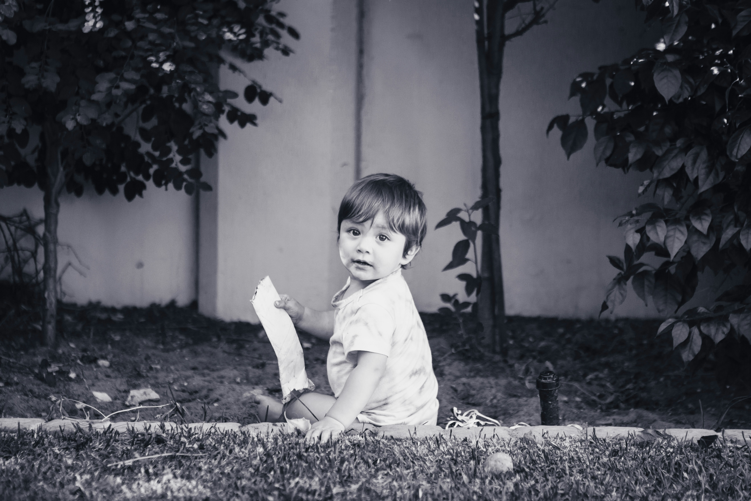 A child sitting on the ground