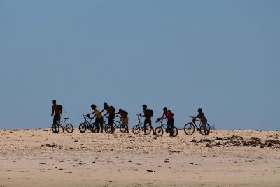Children on bicycles