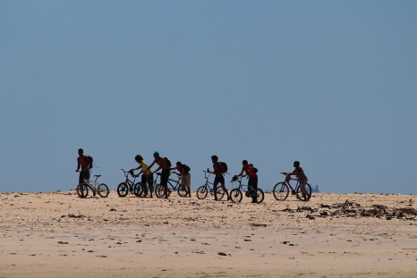 Children on bicycles