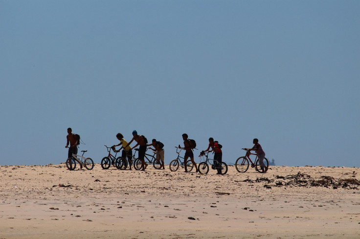 Children on bicycles