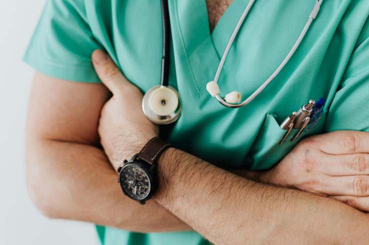 Doctor with scrubs and a stethoscope