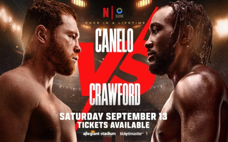 Canelo vs Crawford boxing match poster
