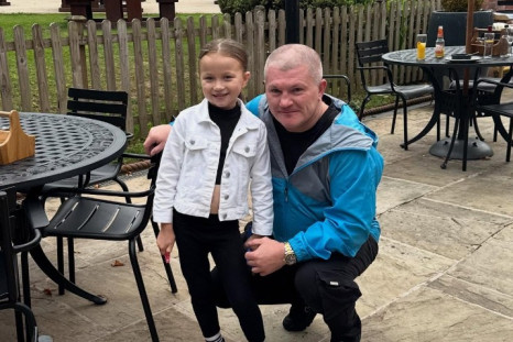 Ricky Hatton with his granddaughter