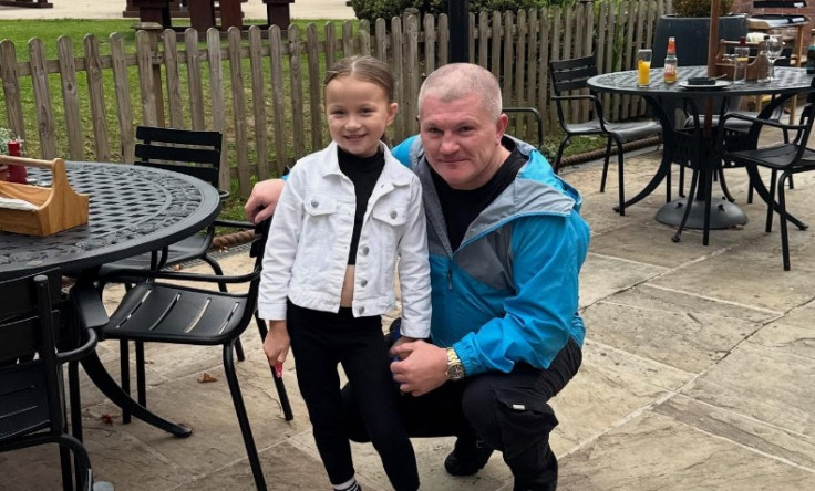 Ricky Hatton with his granddaughter