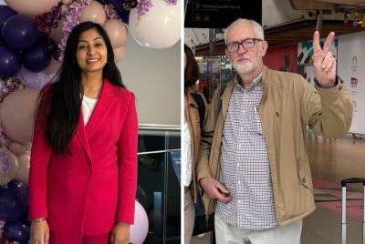 Zarah Sultana and Jeremy Corbyn