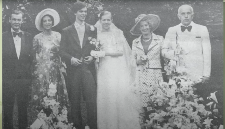 A picture of Brigitte’s 1974 wedding to banker André-Louis Auzière.
