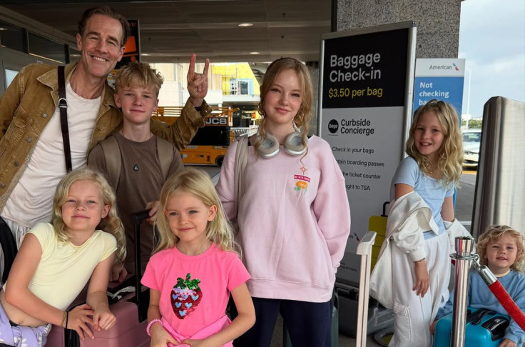James Van Der Beek with his six children.
