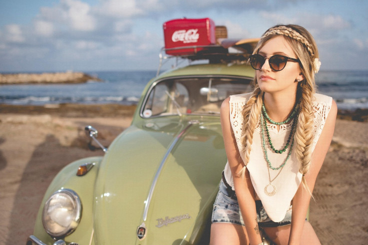 A woman traveller.