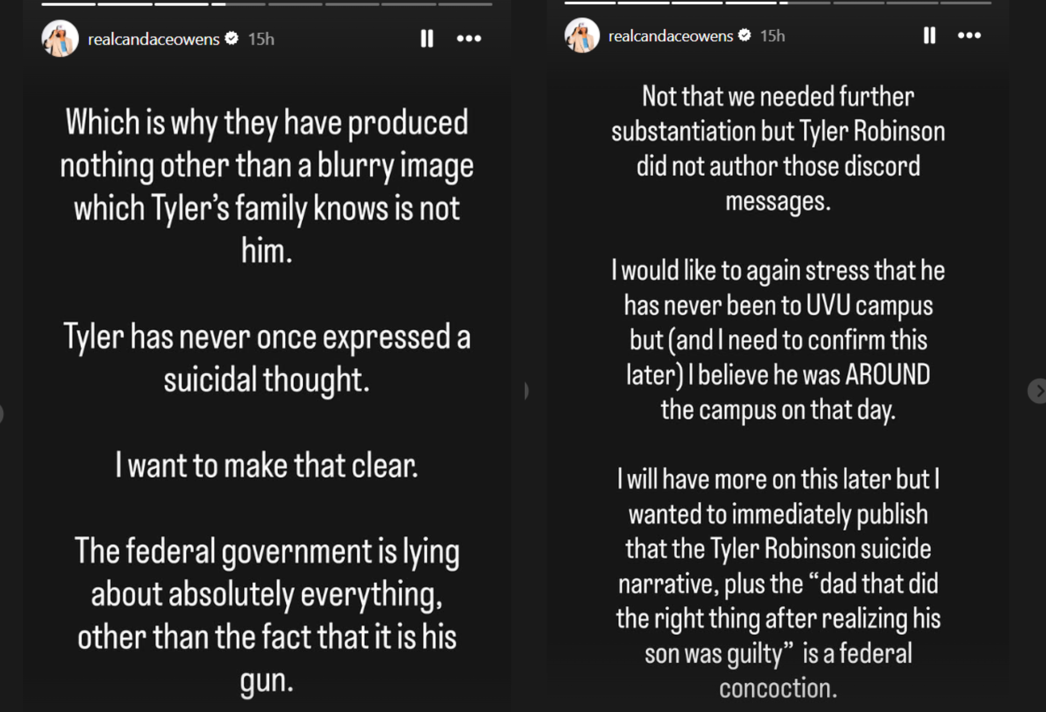 Candace Owens about Tyler Robinson
