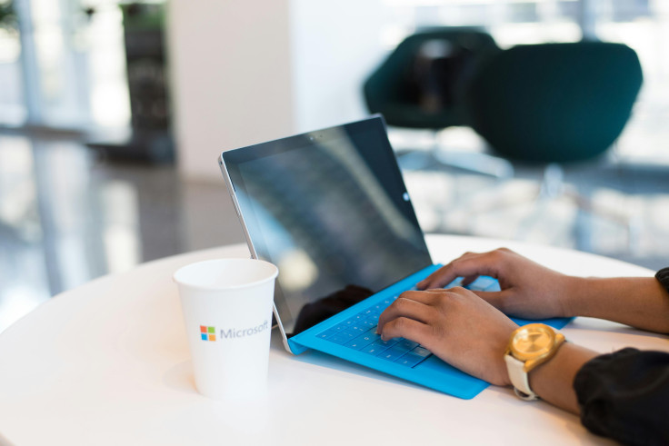 Person using a laptop