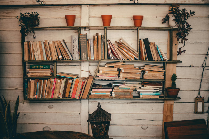 Books on shelves