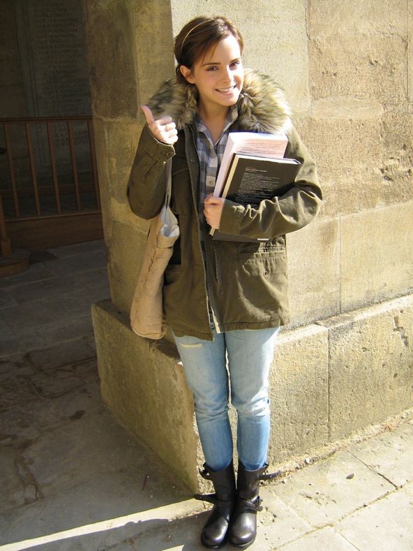 Emma Watson poses during her first term at UKs oxford University. Photo