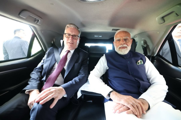 UK PM Starmer with Indian PM Modi