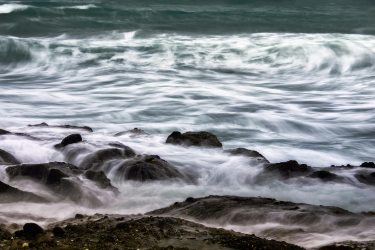 Sea waves on seashore