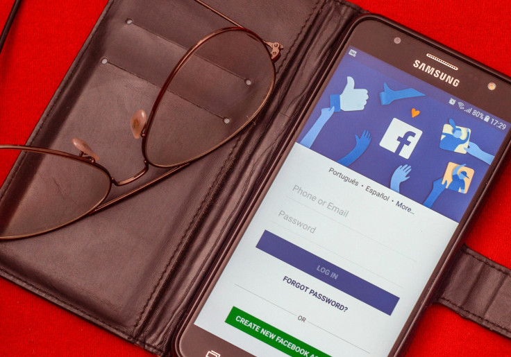Phone with Facebook app open