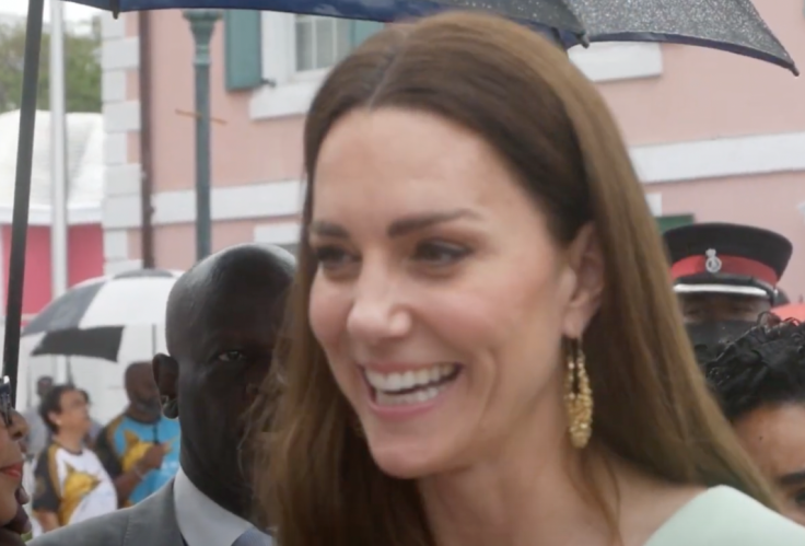 Kate Middleton during a walkabout in Downtown Nassau