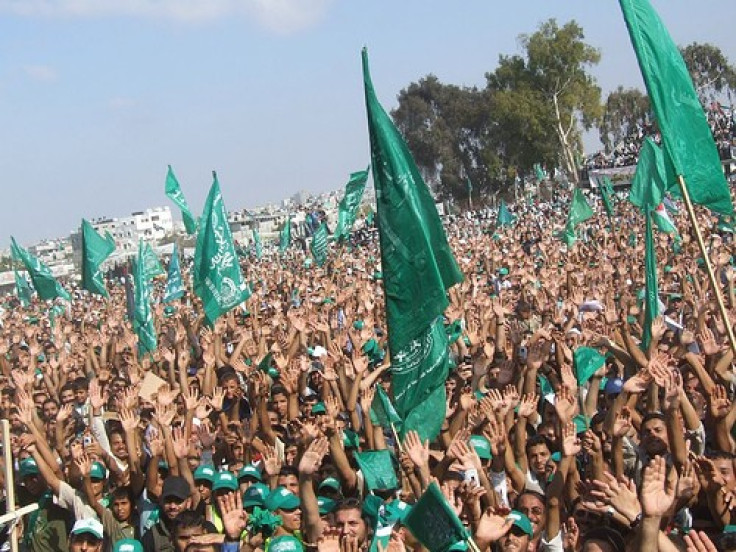 Hamas rally in Gaza.
