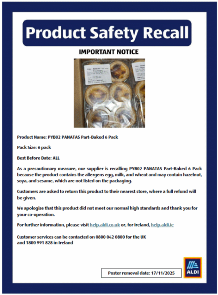 Aldi Product Safety Recall