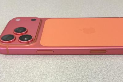 Orange IPhone turning pink