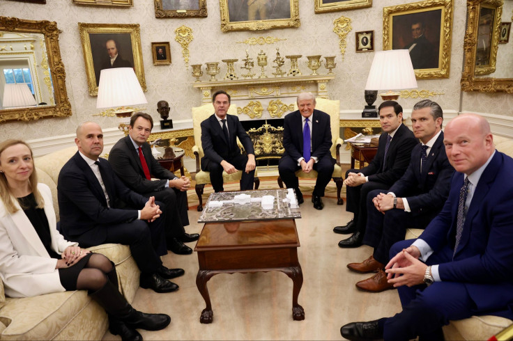 Mark Rutte and Donald Trump