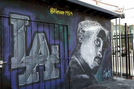 A wall dedicated to the memory of Tupac Shakur