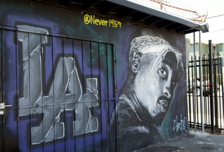 A wall dedicated to the memory of Tupac Shakur