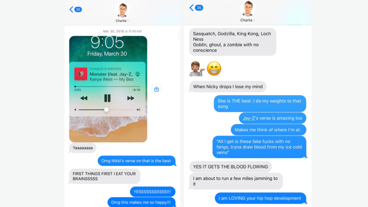 Screenshots shared by commentator Candace Owens