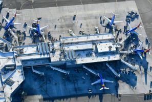 Airport with planes