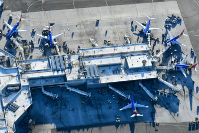Airport with planes