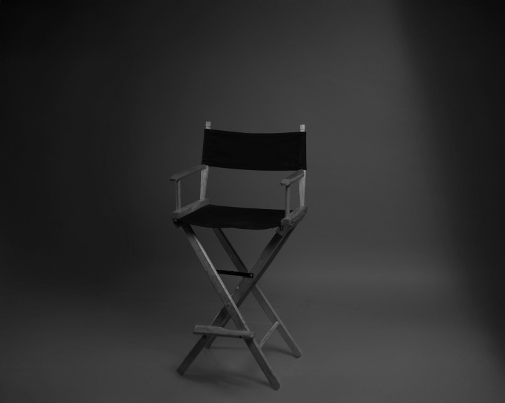 Black and white director's chair