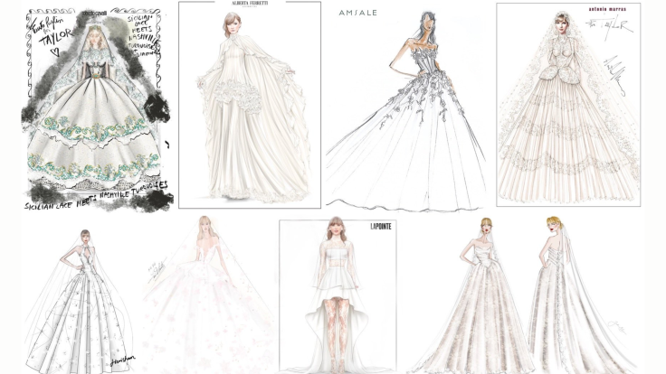 Taylor Swift wedding gown sketches