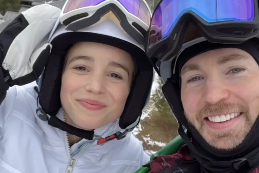 Chris Evans and Alba Baptista Chris Evans and Alba Baptista