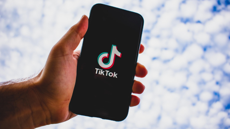Phone showing TikTok logo