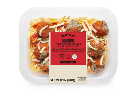 Linguine with Beef Meatballs & Marinara Sauce