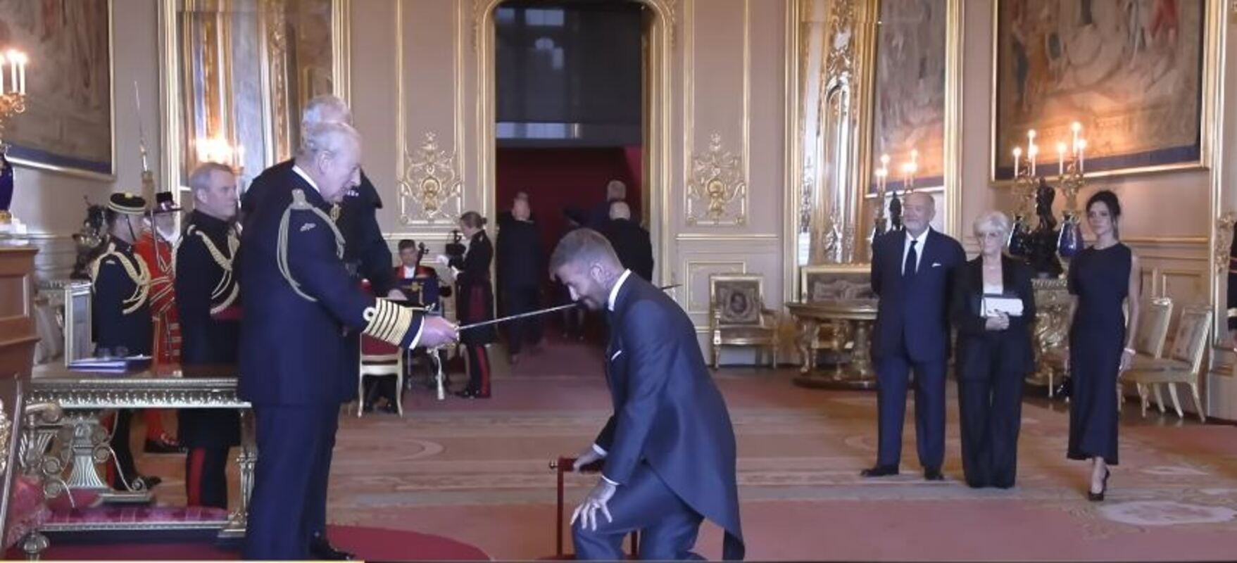 David Beckham Awarded Knighthood by King Charles III in Berkshire for