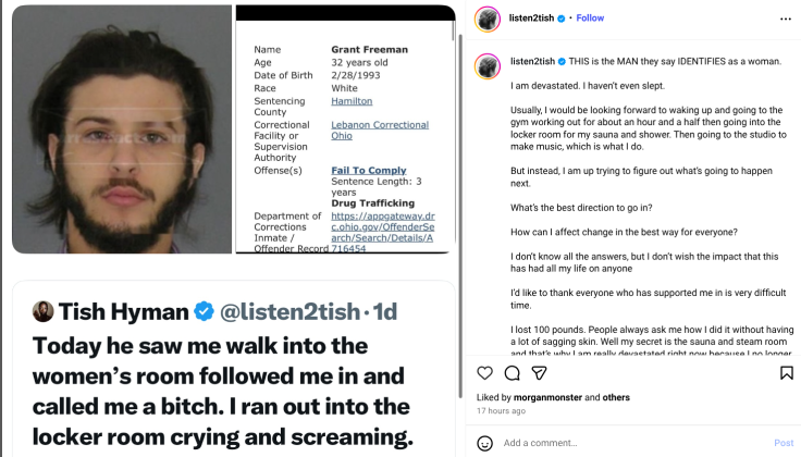 Tish Hyman's Instagram Post about Alexis Black.