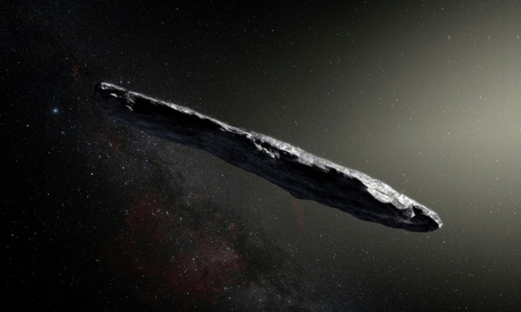 An artist impression of 'Oumuamua