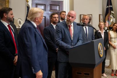 Triple H and Donald Trump at The White House