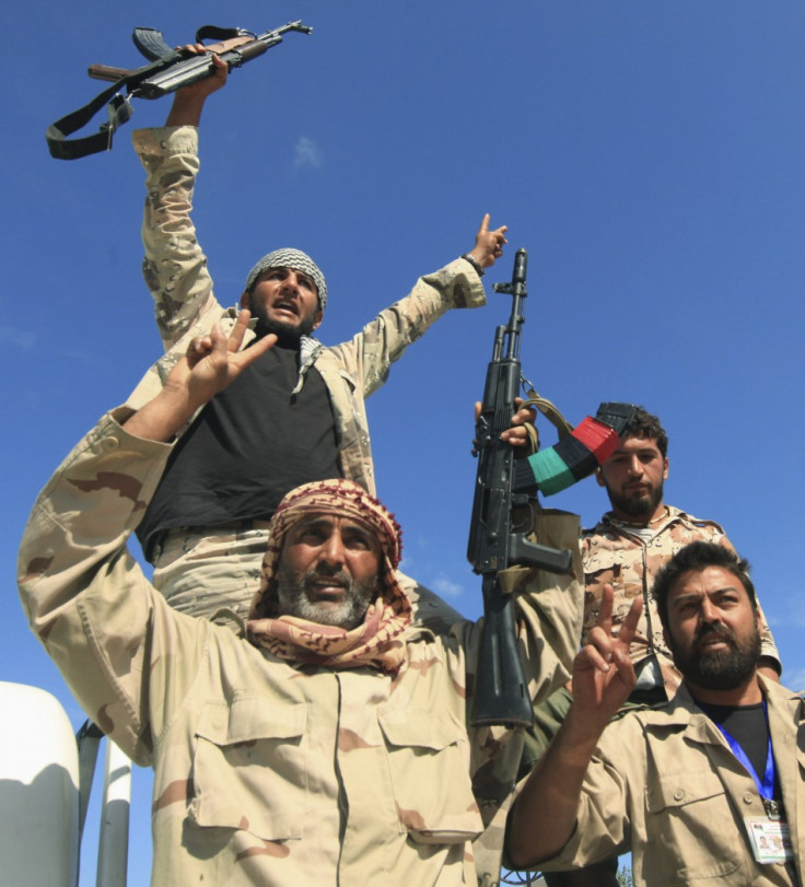 Anti-Gaddafi fighters celebrated the fall of Sirte