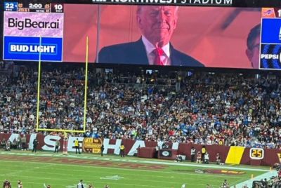 Donald Trump at Washington Commanders Game