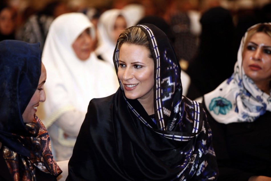 Aisha Gadhafi attends the end of the 6th international womens Koran reading in Tripoli