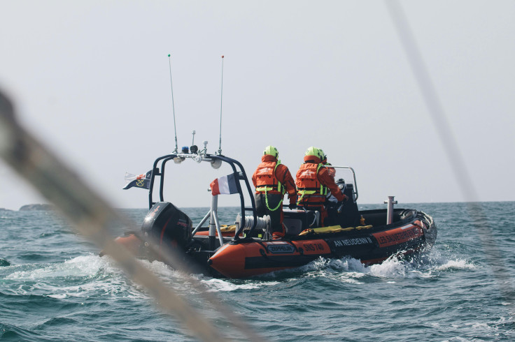 Rescue boat on the sea