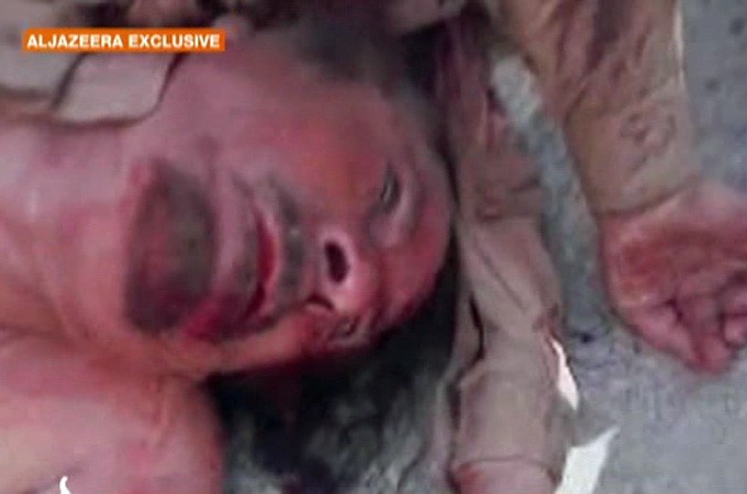 Frame grab of former Libyan leader Muammar Gaddafi
