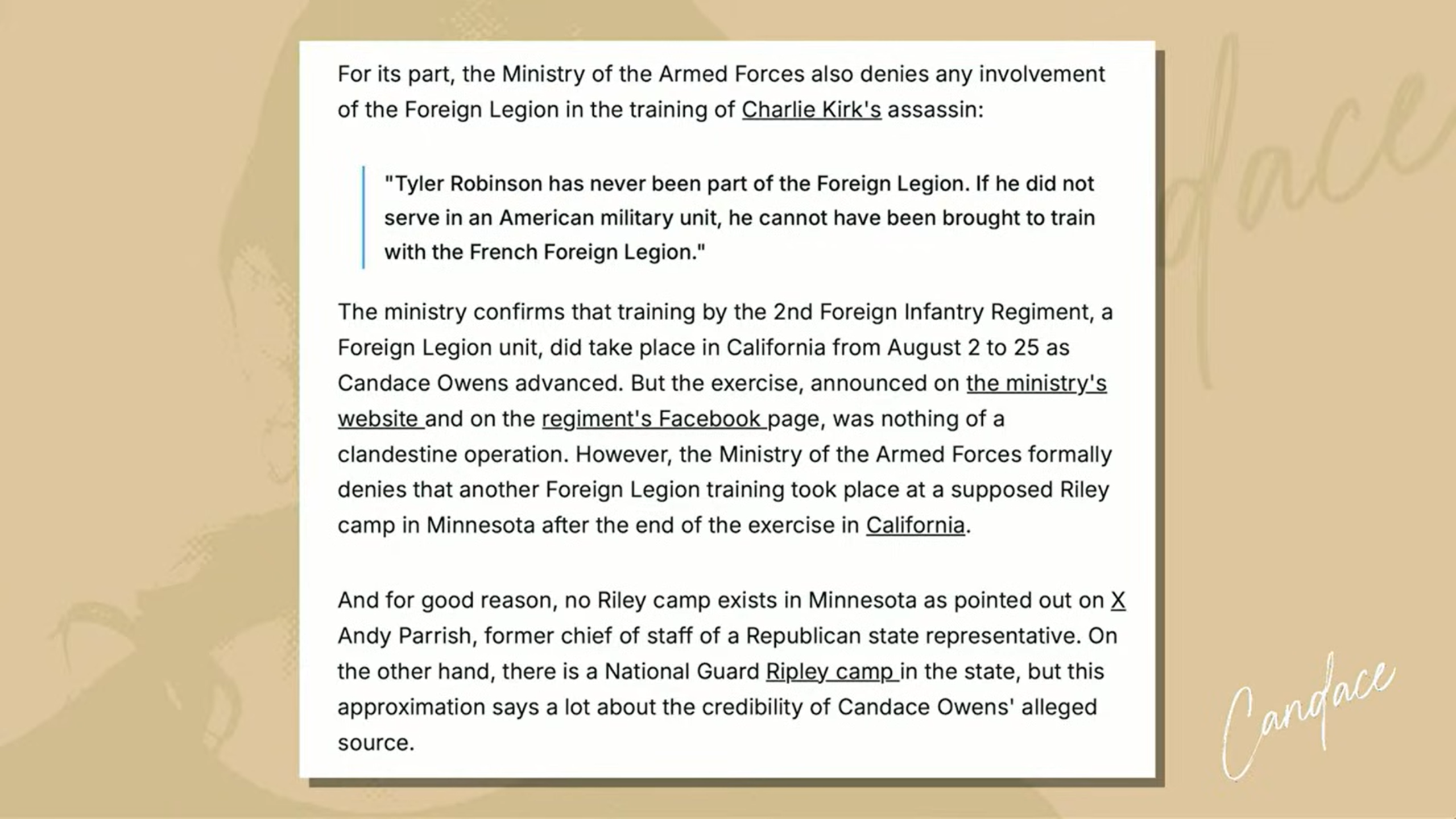 Candace Owens podcast screenshots