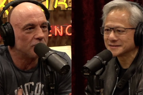 Joe Rogan and Nvidia CEO Jensen Huang
