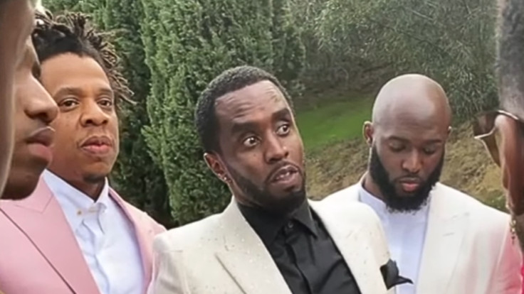 Jay Z During Diddy's Speech At Roc Nation